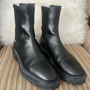 Stuart Weitzman Black Leather Womens Boots